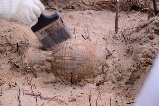 中斯联合考古队在斯里兰卡贾夫纳阿莱皮蒂遗址发掘的中国西村窑青釉执壶