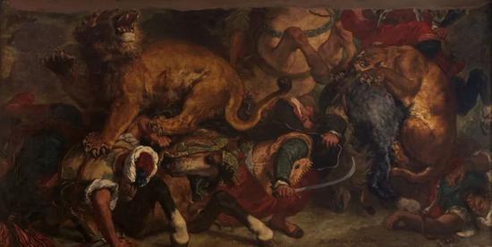 德拉克罗瓦，《猎狮》（Chasse aux lions），185