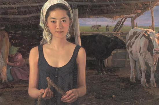 七月晨光  布面油画  107X163cm  2009年