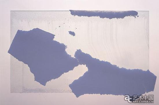 李天元空气AIR7-04。玻璃、滑动的雪、冬、上午、南。2004年。182.48x120厘米。1x6。彩色照片。