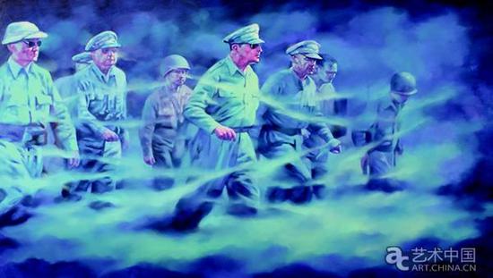 马东民-麦克阿瑟-350x200cm-布面油画-2012年