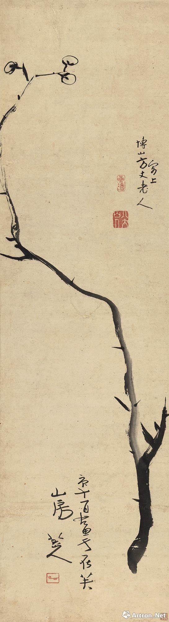 “网红”画家朱耷  《墨梅图》 3450万元  中国嘉德拍卖