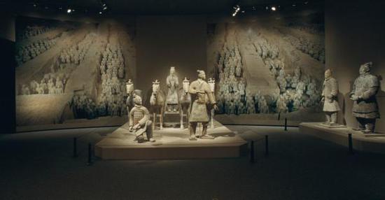 “中国考古学的黄金时代”展览现场， 秦始皇兵马俑
