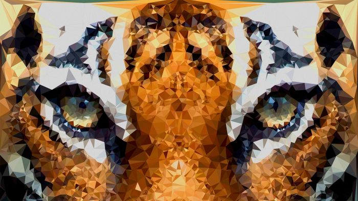 Tiger-Eyes-Polygon-Art-Wallpaper