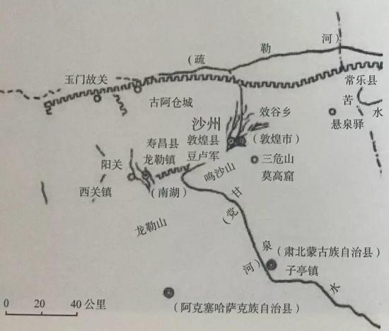 图2 唐代沙洲地区地图