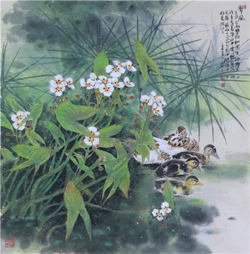 《翠风》66×66cm