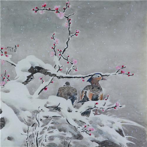 《春雪》66×66cm