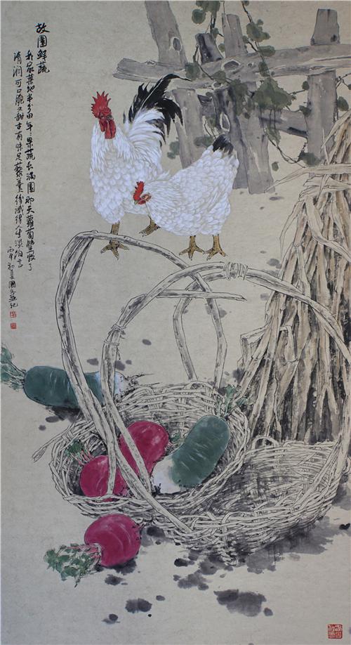 《故园鲜蔬》66×133cm