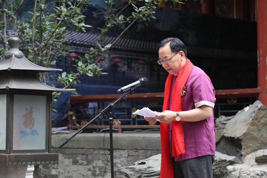 北京市诗词学会会长，原北京市人大常委会副秘书长李福祥致辞