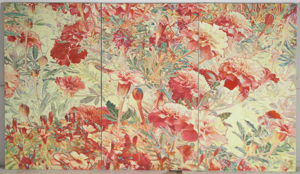 鲁燕生《花系列之二十五》315cmx180cm 油画 2015年.jpg