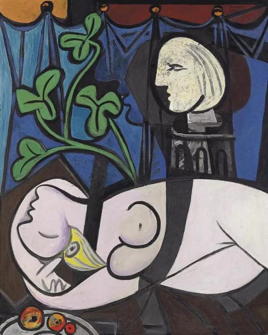No.3 毕加索《裸体、绿叶与半身像》1932年