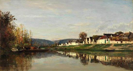 查尔斯·弗朗索瓦·道拜尼 《格劳顿村庄》 1857