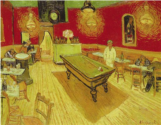 文森特·梵高 夜间咖啡馆 1888年 布面油画 耶鲁大学艺术博物馆藏
