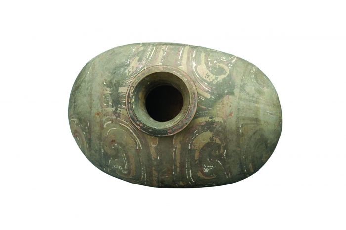 汉代彩绘茧形陶壶图2