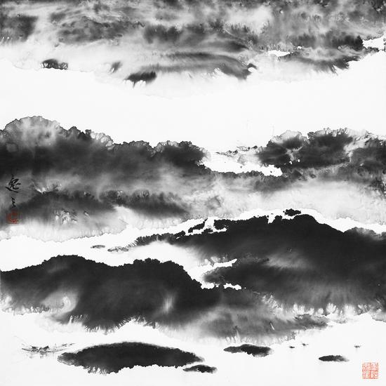 姚逸之 春风又绿江南岸 纸本水墨 70×70cm 2014