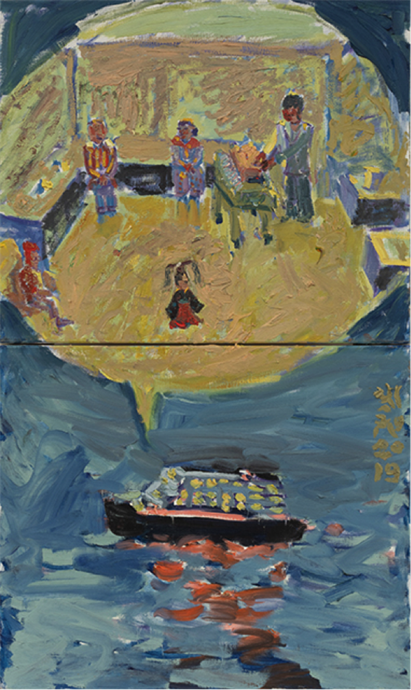   小祖宗  布面油画 60 x 100cm 2018 - 2019 .png