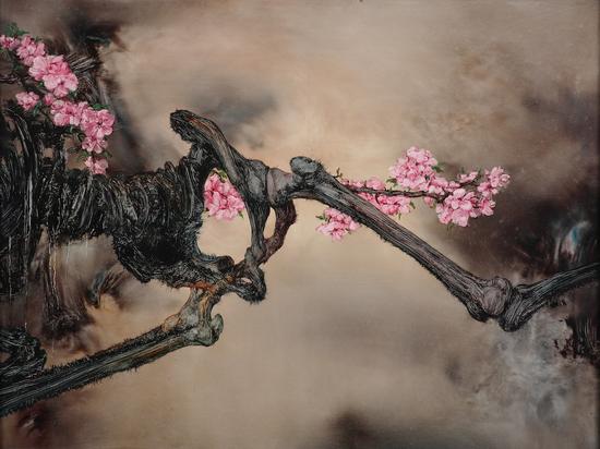 孟涛 骨与花 No.1 布面油画 130cmX97cm 2012