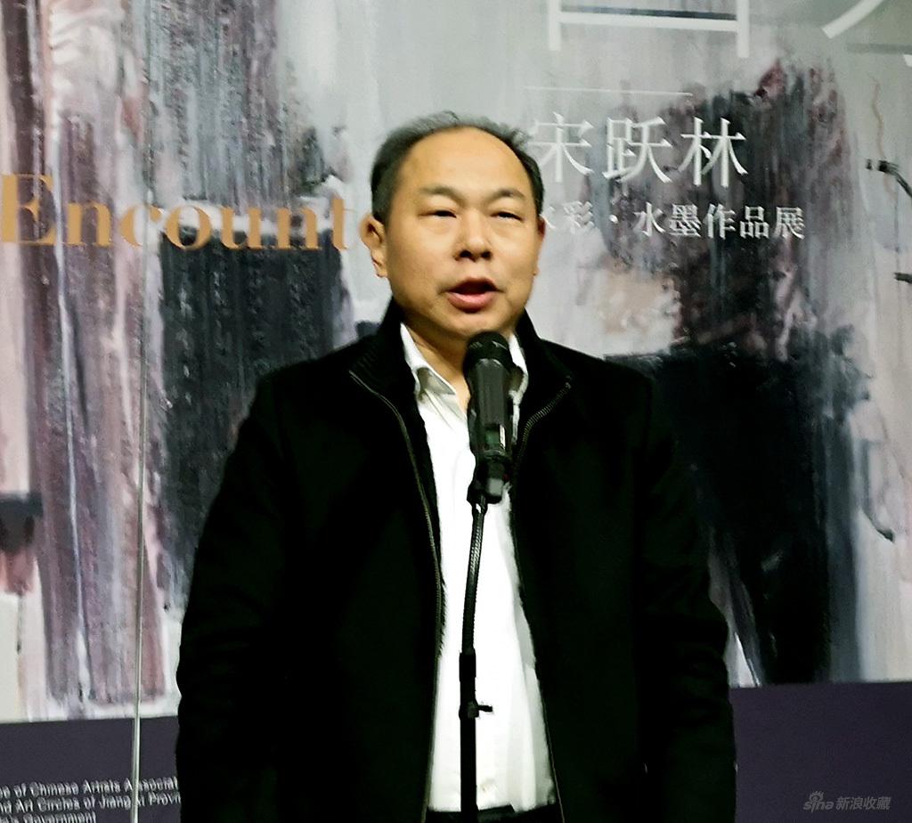 中共九江市委常委、宣传部长潘熙宁宣布展览开幕