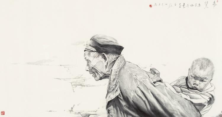 20评委 丁中一《希冀》 中国画 96cm×180cm.jpg