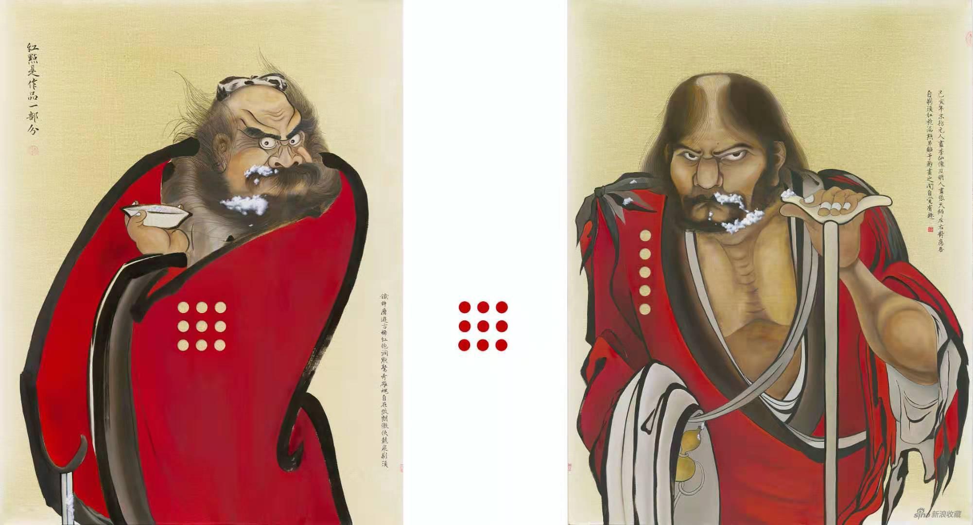 张哲溢-《红点是作品一部分》双联-150x150cmx2