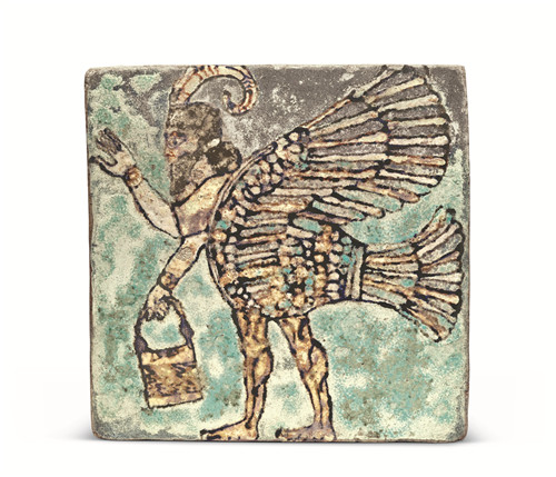 4 约公元前8世纪釉面砖，日本平山郁夫丝绸之路美术馆藏_副本