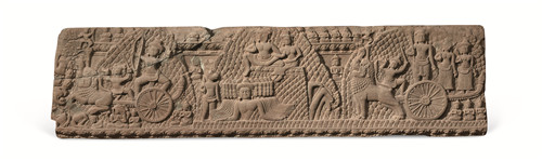 10 约公元10世纪石浮雕门楣，柬埔寨国家博物馆藏_副本